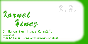 kornel hincz business card